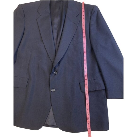 Heisman Trophy Collection Suit Mens Large Navy 2 Piece Made in USA 2 Button - Picture 7 of 16